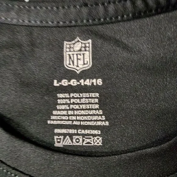 NFL New York Jets Youth Boys Dri-Tek Performance T-Shirt Black Size - L (14-16) - Picture 2 of 5